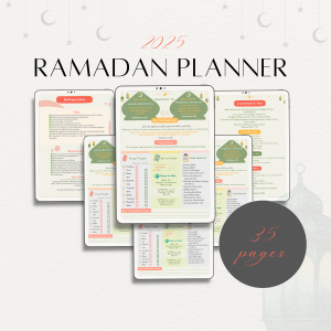Ramadan Planner 2025 | Digital Download | Printable A4 | Islamic Journal | Muslim Productivity Tracker | Eid & Ramadan Organizer